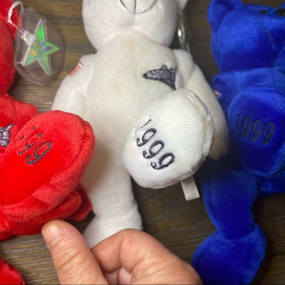 SET 3 CollectiCritters Beanie Plush Bears Senators - Picture 5 of 9